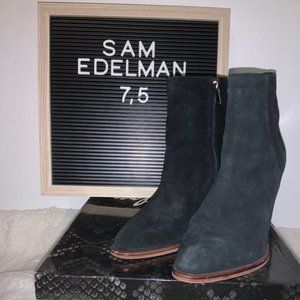 Sam Edelman Suede Black Boots